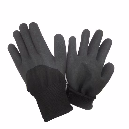 Isolierter, beschichteter, weicher Sandy-Nitril-Winterarbeitshandschuh